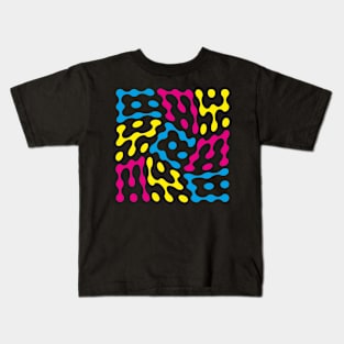 Twisted CMY Metaball Typography Kids T-Shirt